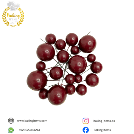Maroon Faux Balls