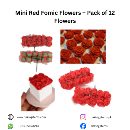 Mini Red Fomic Flowers – Pack of 12 Flowers