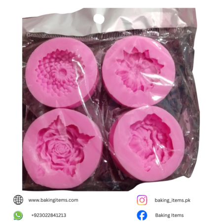 Flower Silicone Mold – 4 Pcs Set
