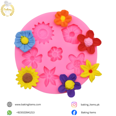 6 Cavity Flowers Silicone Mold