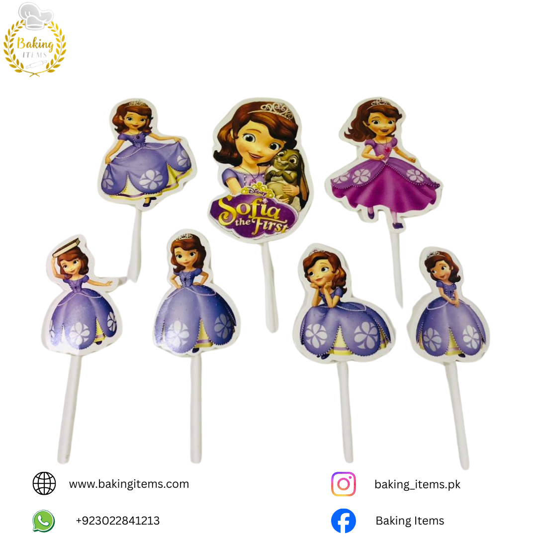 Princess Theme Cake & Cupcake Toppers (Set of 7)