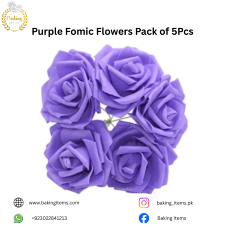 Purple Fomic Flowers – Pack of 5