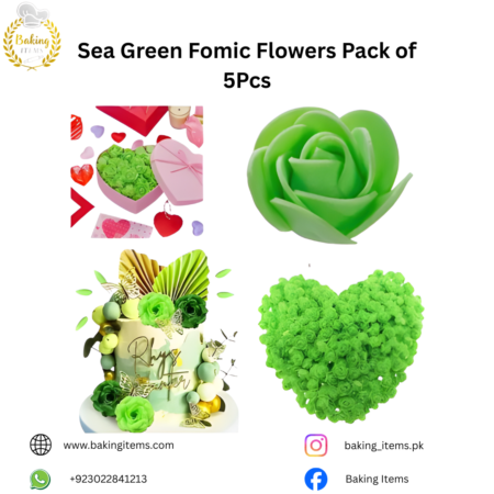 Sea Green Fomic Flowers – Pack of 5