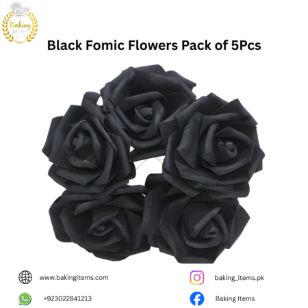 Black Fomic Flowers – Pack of 5