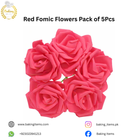 Red Fomic Flowers – Pack of 5