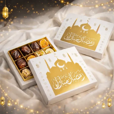 White Ramadan Date Box – 12 Cavity