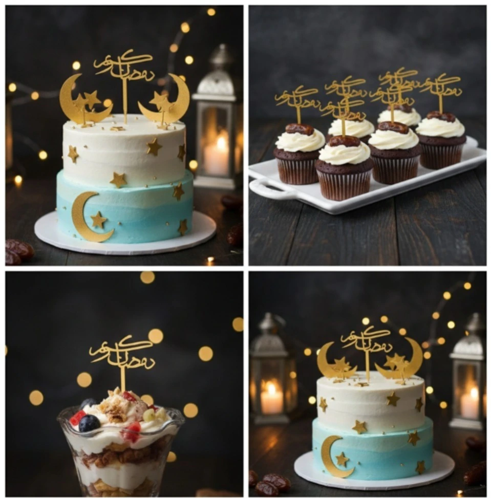 Ramadan Kareem 10pc Wooden Topper