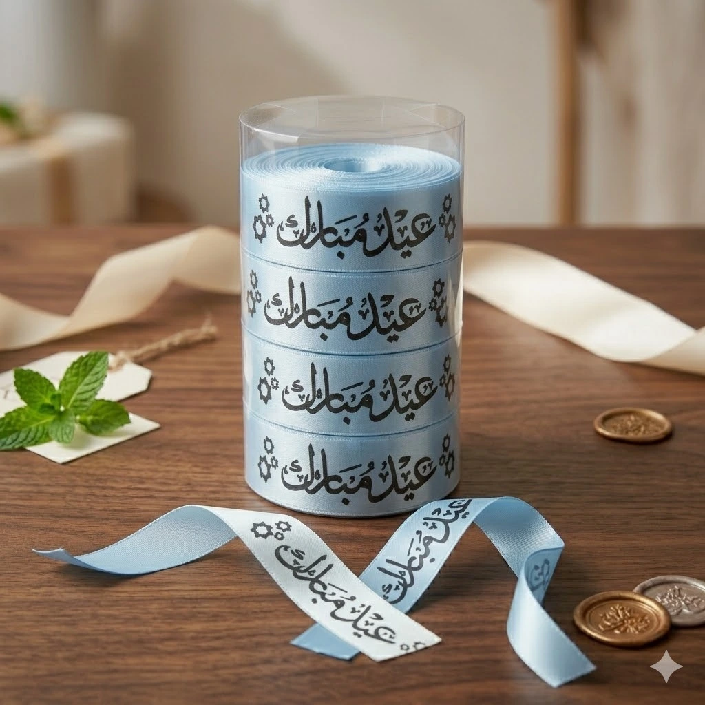 Eid Mubarak Ribbon (Blue Color)