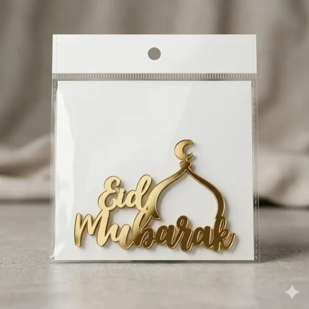 Eid Mubarak Acrylic Tags - Pack of 5 Pcs