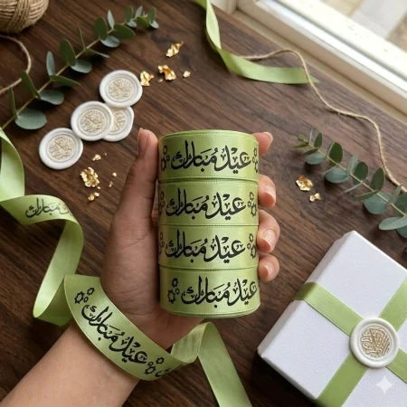 Eid Mubarak Ribbon (Green Color)