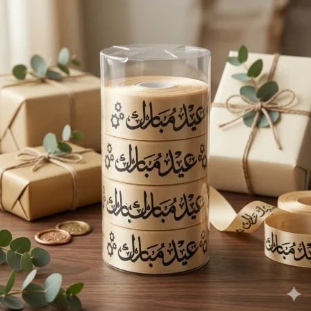 Eid Mubarak Ribbon (Peach Color)