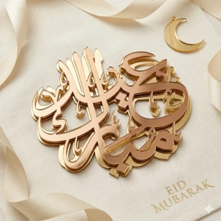 Eid Mubarak Acrylic Tags – Pack of 5 Pcs