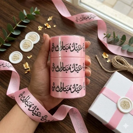 Eid Mubarak Ribbon (Pink Color)