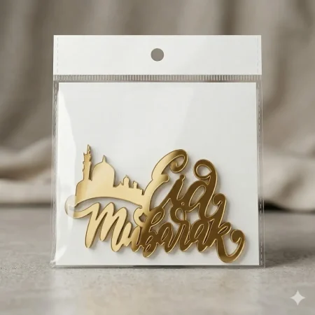 Eid Mubarak Acrylic Tags – Pack of 5 Pcs